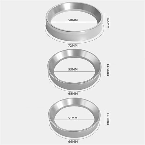Coffee Powder Ring Aluminum Alloy Barista-Approved Espresso Tools Aluminum Dosing Funnel with 4 Magnets for Brewing Dosing Funnel 54mm(Silver58mm) - Image 6