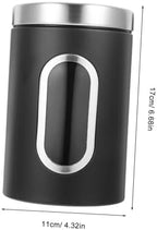 Sewroro 3pcs Stainless Steel Airtight Canisters with Window for Beans Spice - Image 2