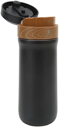 Omabeta Portable Stainless Steel French Press Coffee Maker Insulated Travel Mug for Coffee Lovers 320ML - Image 2