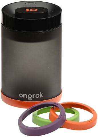 ONGROK Glass Storage Jar with Vacuum Pump Technology, Air Proof Containers to Preserve Smell and Aroma (800ml (2oz)) by ONGROK