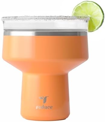 REDUCE Saltini 16oz Margarita Tumbler - Insulated Cocktail Glass with Lid by Reduce