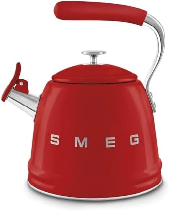 SMEG 50's Retro Style Whistling Kettle & divvi! Mug Tree Bundle - Red - Image 2