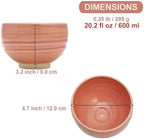 Kyoto Kiyomizu-yaki Earthenware Matcha Bowl - Rokuro Suji – 20.2 fl oz Charming Form, Lead-Free, Gift Box Included - Ideal for Tea and Café au Lait Made in Japan (Sakura) - Image 2