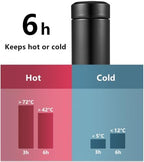Glass Liner Vacuum Flask Stainless Steel Water Bottle Insulated Travel Coffee Mug,11oz,9oz Available(11oz, Stainless Steel) - Image 3