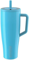 BrüMate Era 40 oz Tumbler with Handle & Straw | 100% Leakproof Insulated Water Bottle Tumbler with Lid & Flexible SoftSip Straw | Made of Stainless Steel | Cup Holder Friendly | 40oz (Electric Blue) by Br%C3%BCMate