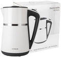 Epsilon Double Wall Electric Kettle 1100W – 1.7L Hot Water Tea Kettle & Hot Water Boiler with Auto Shut-Off, Boil Dry Protection, BPA-Free Stainless Steel Electric Teapot, Fast Boil, Cool Touch Design by Epsilon