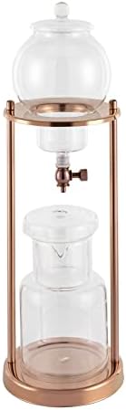 Cold Brew Coffee Maker, 600ml/20.3Oz Iced Coffee Maker Machine Slow Drip Tower, Stainless Steel Ice Dripper Coffee Maker Machine with Measuring Spoon, 6-8 Cups, for Home, Office, Cafes (Gold) - Image 4
