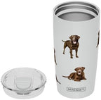 SERENGETI Chocolate Labrador 20 Oz. Stainless Steel, Vacuum Insulated Tumbler with Spill Proof Lid - 3D Print - Insulated Travel mug for Hot or Cold Drinks (Labrador Chocolate Tumbler) - Image 3