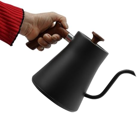 Gooseneck Electric Kettle, 0.24Gal Stainless Steel Electric Tea Kettle with Precision Temperature Control & LED Touchscreen, 1200W 90°Gooseneck Kettle for Tea Coffee (Black) - Image 7