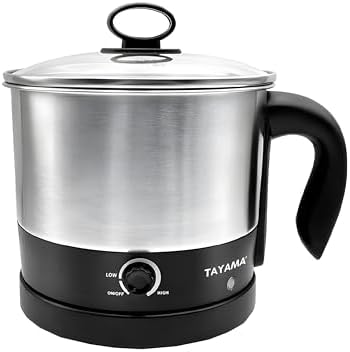 Tayama Noodle Cooker & Water Kettle 1 Liter (4-Cup), stainless steel (EPC-01R) by TayamaUSA