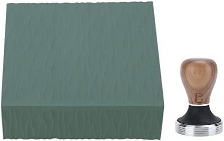 Silicone Coffee Tampering Mat Stainless Steel Coffee Tampering Mat with 58mm Wooden Tamper for Home Kitchen (Green) by Srliya