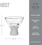 Host Tasting Glass FREEZE, Whiskey Tasting Glasses with Active Cooling Gel, Whiskey Lover Gifts, Gray 6.7oz Set of 2 - Image 5