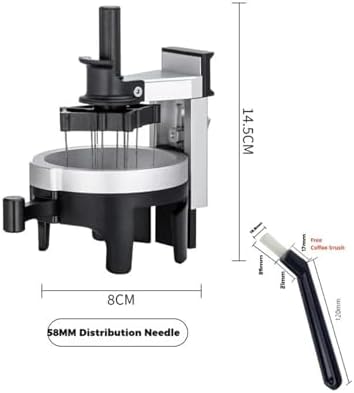 58mm Durable And Replaceable Espresso WDT Distribution Tool,12 Needles Stirrer,Adjustable Needle Depth Barista Tools - Image 2