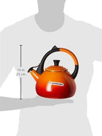 Le Creuset Enamel On Steel Oolong Tea Kettle, 1.6 qt., Flame - Image 2