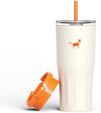 CHEERFUL GOAT Ceramic Travel Tumbler Ceramic Coffee Mug with 2 Lids by CheerfulGoat