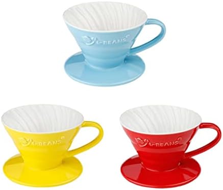 Ceramic Coffee Dripper Pour Over Coffee Maker Brewer Cup Reusable Ceramic Manual Compact Lightweight Easy Clean, Red - Image 5