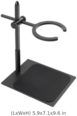 Adjustable Pour Over Coffee Stand, Alloy Home Coffee Dripper Holder with 3 in Circular Ring, Height Adjustable for Conical Glass Filter Cup, Solid Base, Non Slip Mat, 9.6 x 7.1 x 5.9 in - Image 4