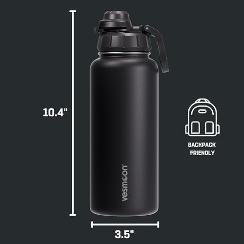 Vesmoon Vessence 32 Oz Stainless Steel Tea Infuser Bottle for Loose Leaf Tea, Water, Herbs, Fruits - Triple Layered Insulated, Leak Proof Bottle with Lid and Clip Handle - 24 Hours Hot/Cold - Image 3