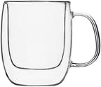 Safdie & Co. 2 PCS Set Insulated, Cappuccino Cups,Glass Coffee Mug, 80ml, Transparent - Image 3