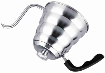 Zerodis Gooseneck Pour Over Coffee Pot, 304 Stainless Steel Drip Kettle with Thermometer, for Gas Electric Induction Stoves Stovetop Kettle (1.2L) by Zerodis