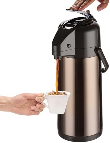 PARACITY Termos Para Cafe, Coffee Carafe 102OZ, Double-Pump Gold Airpot by PARACITY