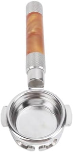 54mm Bottomless Portafilter, Fits 54mm Machines Stainless Steel with Filter Basket Espresso Machine Accessories Replacement Parts (Amber Brown) - Image 3