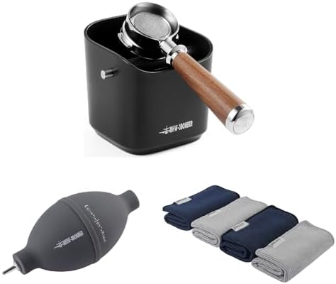 MHW-3BOMBER Cleaning Set for Coffee Bar/Counter, Includes an air Blower, a Knock Box and Four Towels by MHW-3BOMBER
