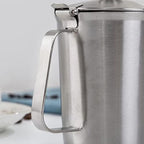 Milk Measuring Frothing Pitcher Jug Cup with Lid Stainless Steel Coffee Espresso Steaming Pitchers Cup Chocolate Candy Butter Cheese Melting 700ml(Size:10.5 * 8.8 * 14cm) (As Shown 9 * 7.5 * 13cm) - Image 4