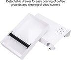 Espresso Coffee Knock Box Stainless Steel Detachable Large High Capacity Non Slip Base for Home Office Coffee Shop White - Image 5