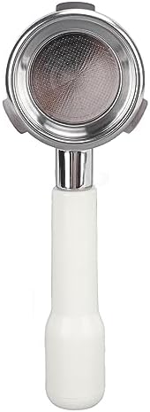 58mm Coffee Bottomless Portafilter 58mm 3 Ears Bottomless Portafilter Coffee Bottomless Portafilter for Coffee Machine (White) - Image 2
