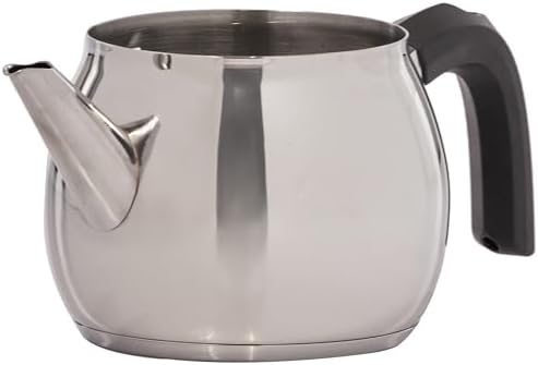 Karaca Belinay Teapot Set Silver Black, Medium Teapot, 18/10 Stainless Steel, Teapot/Lid (1 lt, 2.20 lb), Tea Kettle (1.6 lt, 3.5 lb), Suitable for Induction - Image 6
