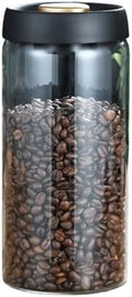 Sealed Glass Coffee Storage Canister Press Vacuum Seal Container for Bean Seasonings Dry Food User Friendly Glass Organizers by EINCORN