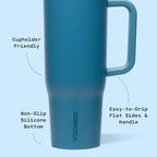 Corkcicle Cruiser Tumbler with Handle & Straw, 40 oz, North Shore - Image 4