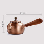 LJYT Teapot Small Tea Kettle, Copper Vintage Heat Resistant 600ml Tea Maker for Loose Leaf Tea, for Party Office Home - Image 4