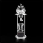 SOYON Cold Brew Coffee Tower,600 Ml Iced Coffee Dripper,Portable Cold Brew Dripper Tower Coffee Maker,Luxury Glass Slow Smooth Drip Coffee Machine For Home Office(Silver) - Image 4
