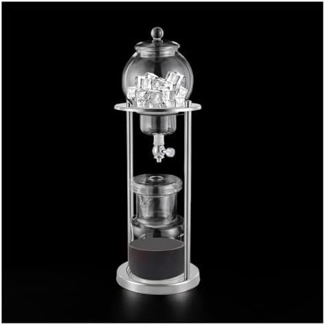 SOYON Cold Brew Coffee Tower,600 Ml Iced Coffee Dripper,Portable Cold Brew Dripper Tower Coffee Maker,Luxury Glass Slow Smooth Drip Coffee Machine For Home Office(Silver) - Image 4