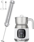 Maestri House Rechargeable Milk Frother with Stepless Speed Control, LunaFro Max Handheld Electric Foam Maker+DualFro 600 by MaestriHouse