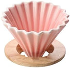 Ceramic Hand Brewing Coffee Filter Cup Reusable Filters Maker Funnel Dripper Cake Accessories(Pink) by Unknown