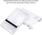 Stainless Steel Knock Box with Lid for Coffee Grounds Disposal, 28 x 18 x 5 cm Espresso Tamp Station with Removable Drawer, Non Slip Feet, Rubber Strike Pad. Suitable for Home, Cafe, Office (White) - Image 5