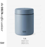 Simple Modern Delta Coffee Canister | Airtight Vacuum Seal with Auto-Reseal Technology | Ceramic Lined Stainless Steel Container for Coffee Grounds, Beans, Tea | 1.1L, Blue Dune - Image 5