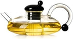 Nordic Camellia Glass Teapot High Borosilicate 520ml (Black And Clear) by Unknown