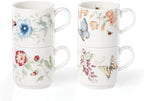 Lenox 890451 Butterfly Meadow 4-Piece Stacking Mug Set - Image 3