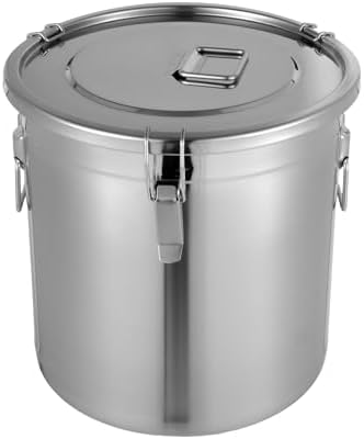 8.71Gal 304 Stainless Steel Airtight Canister with Lid & Locking Clamp - Image 4