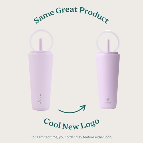REDUCE Halo 32 oz Stainless Steel Vacuum Insulated Tumbler - Spill Proof Travel Mug with Flip Handle Lid - Keeps Drinks Cold for 32 Hrs - Dishwasher Safe - Cupholder Friendly - Dragon Fruit - Image 2