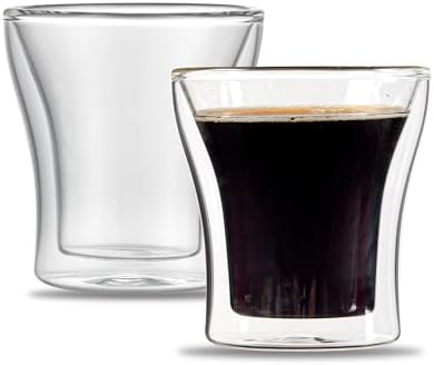 Restaurantware Espresso Shot Glasses 12 Case 3.38 Ounce Double Wall Insulated Borosilicate Glass Clear For Hot And Cold Beverages - Image 2