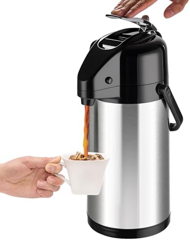 PARACITY Coffee Carafe with Pump, 84.5 oz Stainless Steel Airpot Dispenser by PARACITY