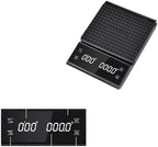 Food Kitchen Scale, 3kg/0.1g Digital Kitchen Weight Grams Electronic Balance High Precision Coffee Scale Portable with Timer Food Espresso,LCD Display(Black_3KG 0.1G) - Image 4
