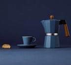 Cilio Legno Stovetop Espresso Maker, Blue, 15-Ounce - Image 3