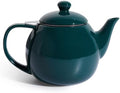 Sweese Teapots for Tea, 27 oz Porcelain Tea pot with Removable Stainless Steel Infuser, Tea Pots for Loose Tea - Dark Green by Sweese