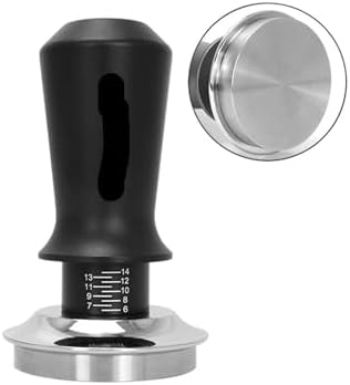 Coffee Tamper 30lb Constant Pressure Calibrated Double Spring Espresso Maker Accsesories Barista Tools(53MM Black Flat Base) by Unknown